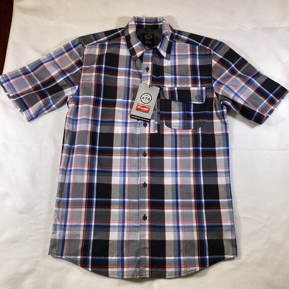 Wrangler AllTerrain Gear Small Multi Color Short Sleeve Shirt - Picture 1 of 4